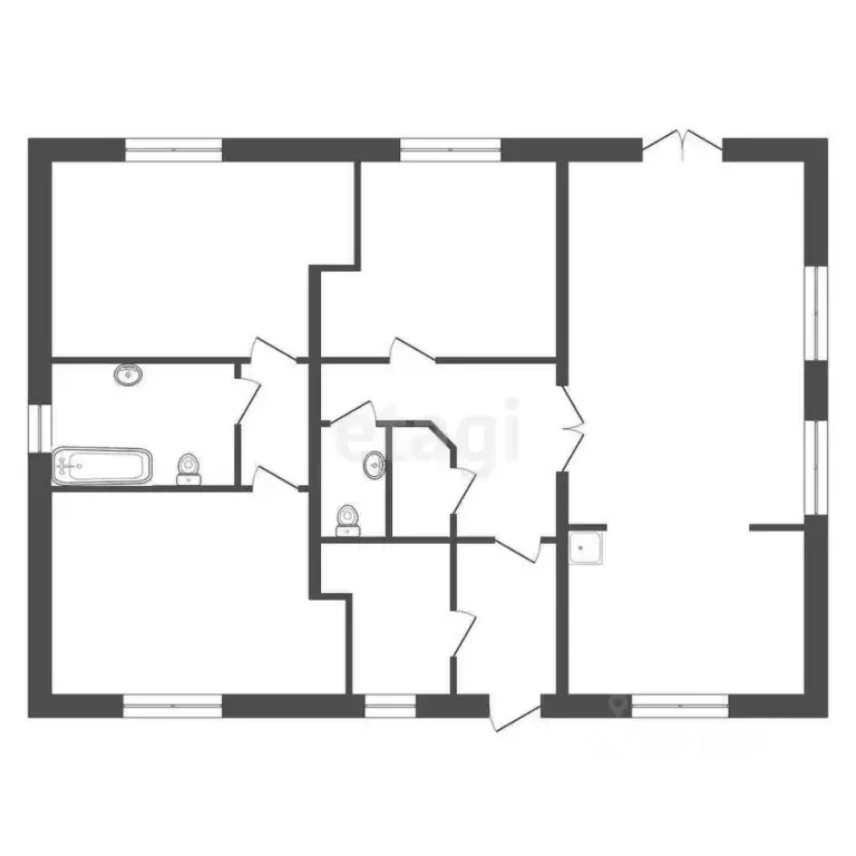 Дом в Калужская область, Боровский район, с. Ворсино ул. Лыскина, 16 ... - Фото 2