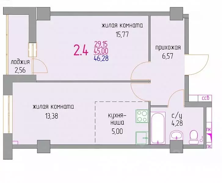 2-к кв. Пермский край, Пермь ул. Героев Хасана, 11Б (50.0 м) - Фото 1