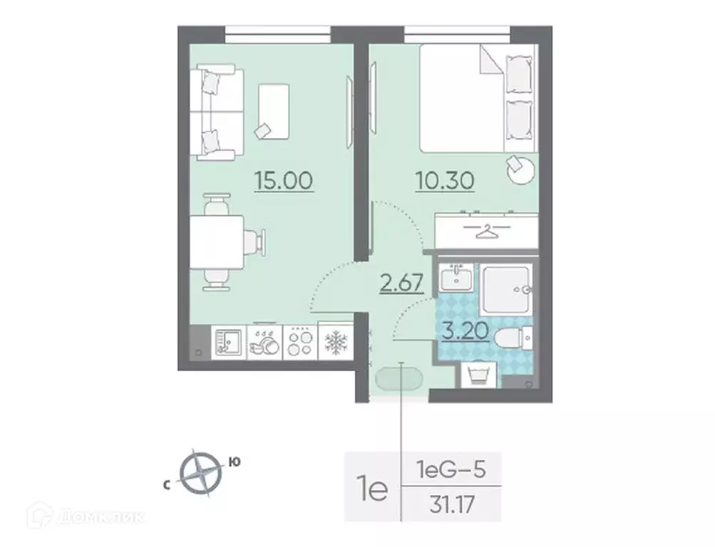 Продаётся 1-к квартира, 31 м - Фото 0