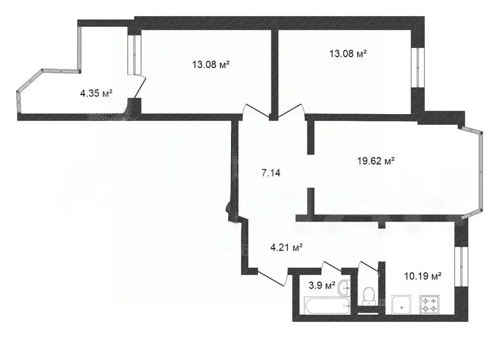 3-к кв. Москва Сколковское ш., 13 (75.0 м) - Фото 1