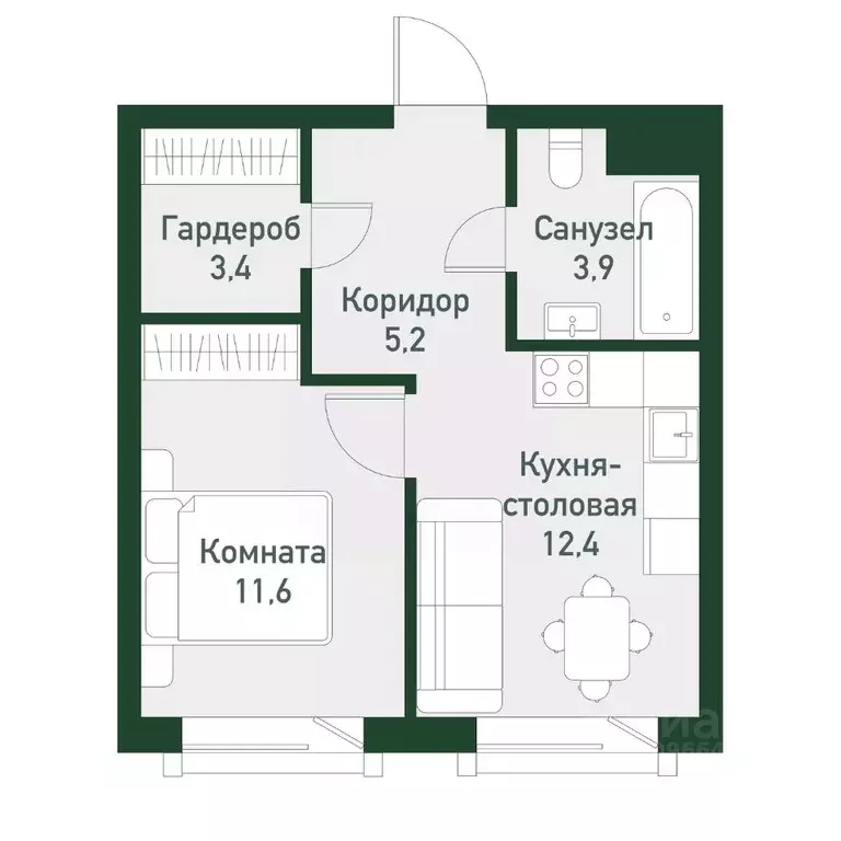 1-к кв. Челябинская область, Челябинский городской округ, пос. ... - Фото 0