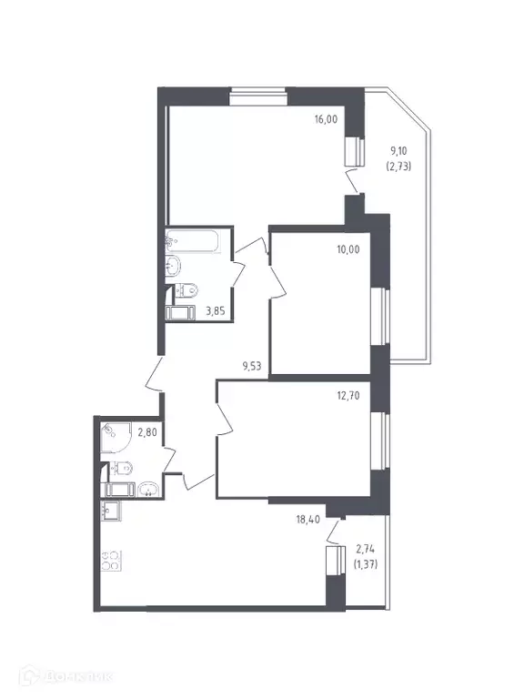 Продаётся 3-к квартира, 77.4 м - Фото 0