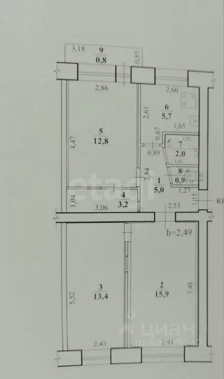 3-к кв. Забайкальский край, Чита ул. Карла Маркса, 29А (58.9 м) - Фото 1