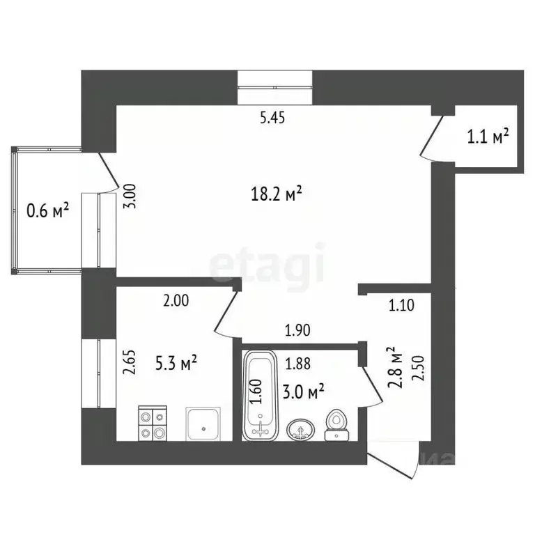 1-к кв. Мордовия, Саранск просп. Ленина, 22 (31.0 м) - Фото 2