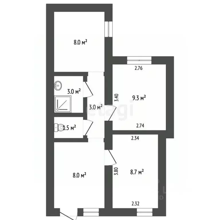 Дом в Крым, Феодосия ул. Богдановой (19 м) - Фото 1