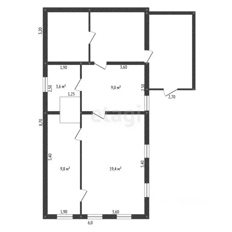 Дом в Башкортостан, Уфа Биологическая ул., 97 (58 м) - Фото 1
