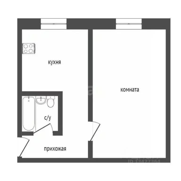 1-к кв. Курганская область, Курган Заозерный жилрайон, 8-й мкр, 5 ... - Фото 2