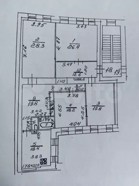 4-к. квартира, 150,4 м, 5/5 эт. - Фото 0