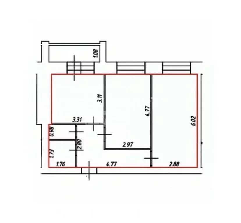2-к кв. Калужская область, Калуга проезд 3-й Академический, 10 (54.8 ... - Фото 2