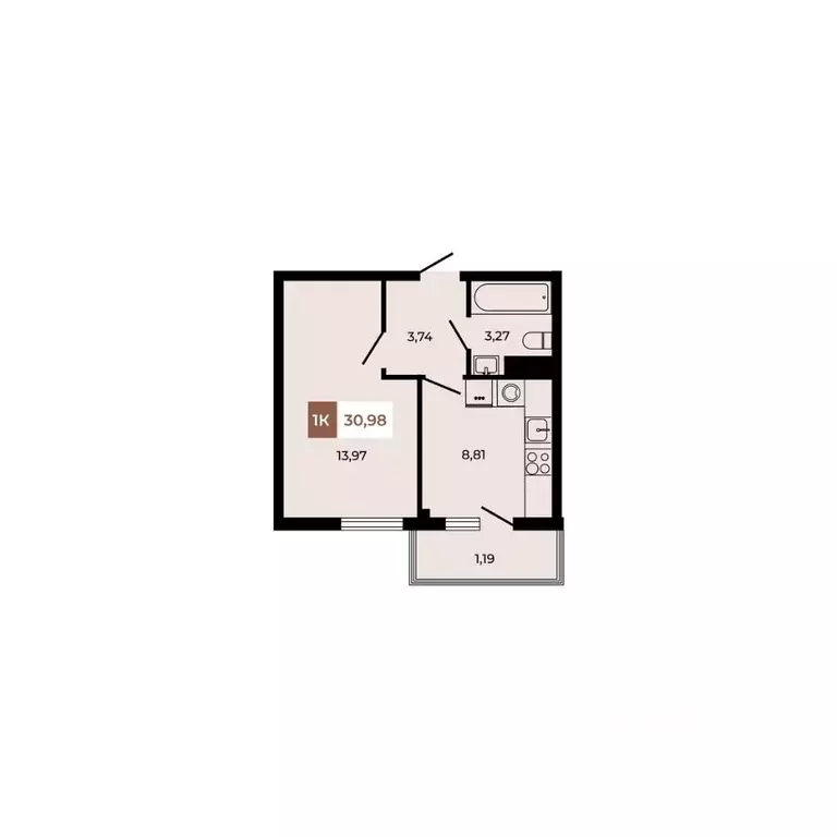 1-к кв. Ростовская область, Аксайский район, Щепкинское с/пос, пос. ... - Фото 1