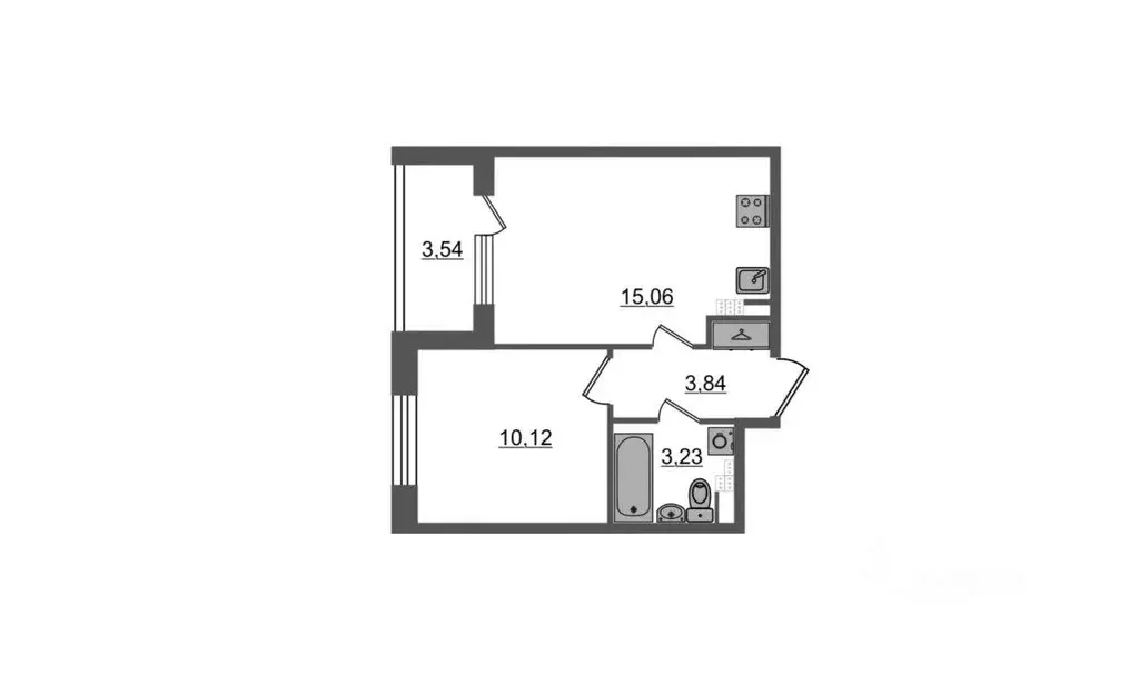Квартира, 1 комната, 34 м - Фото 1