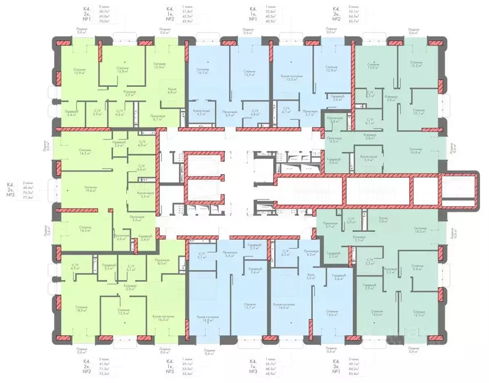 2-к кв. Северная Осетия, Владикавказ Первомайская ул. (77.4 м) - Фото 2