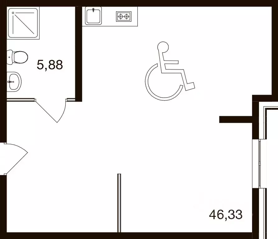 1-к кв. Московская область, Одинцовский городской округ, ... - Фото 1