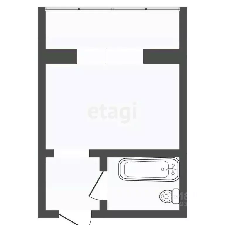 Студия Тюменская область, Тюмень ул. Мельникайте, 67 (12.7 м) - Фото 2