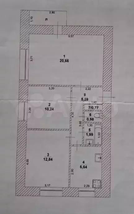 3-к. квартира, 60 м, 3/9 эт. - Фото 0