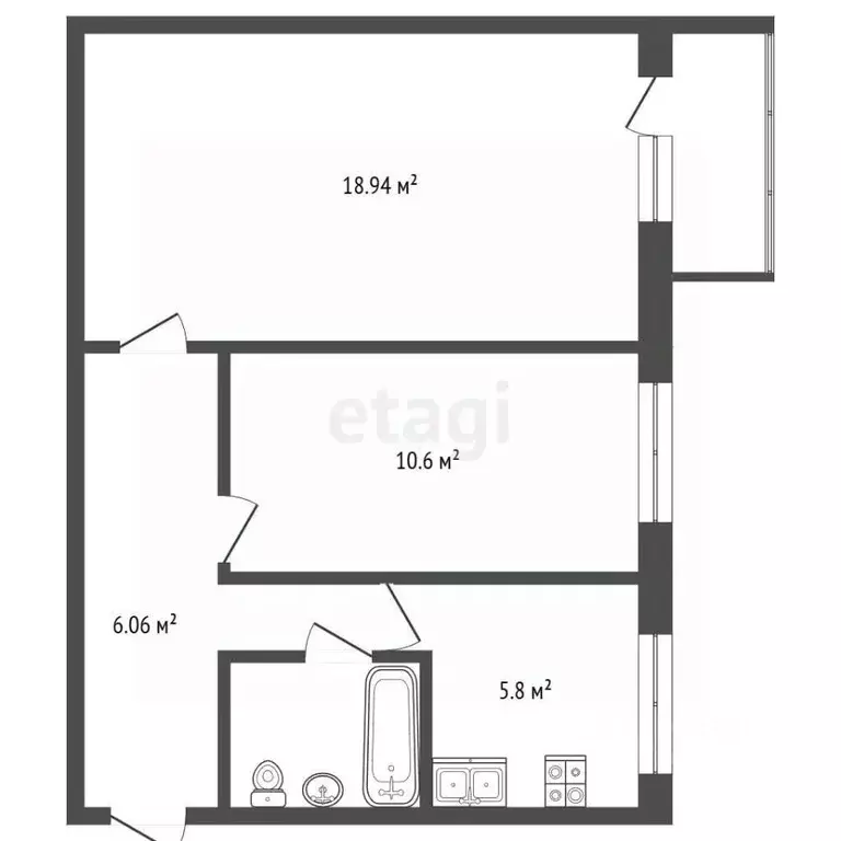 2-к кв. Москва ул. Островитянова, 45К1 (44.8 м) - Фото 2