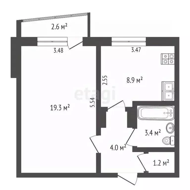 1-к кв. Ростовская область, Ростов-на-Дону Вятская ул., 112/1 (40.0 м) - Фото 1