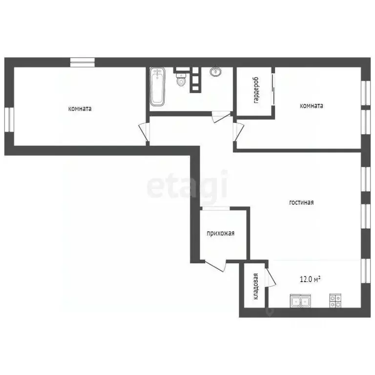 2-к кв. Костромская область, Кострома просп. Текстильщиков, 1В (79.1 ... - Фото 2