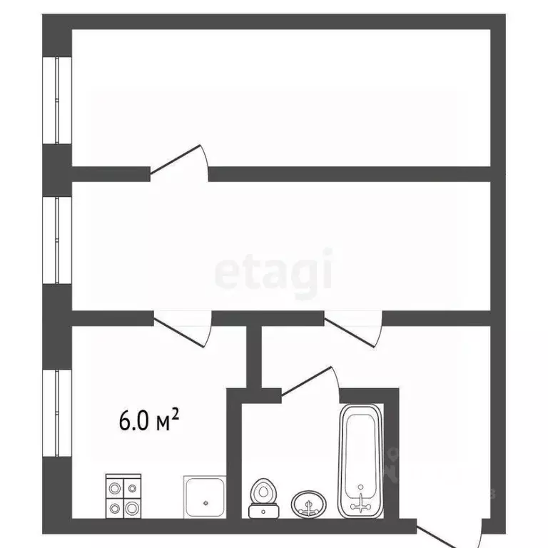 2-к кв. Оренбургская область, Оренбург Самолетная ул., 87 (42.5 м) - Фото 1