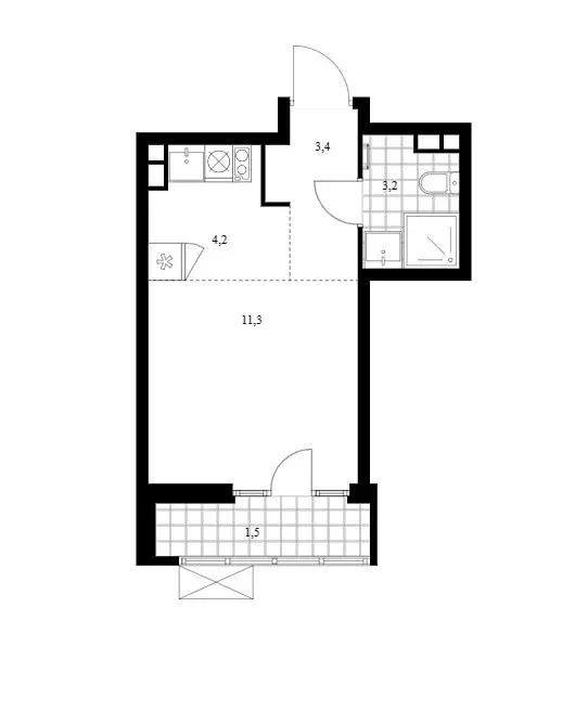 Продаётся квартира-студия, 23.6 м - Фото 0