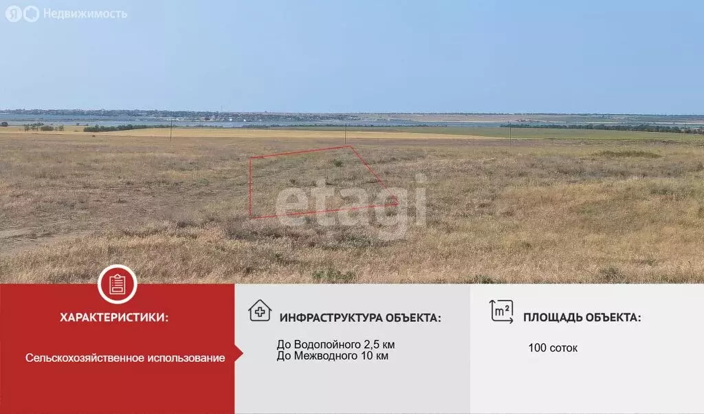Участок в Межводненское сельское поселение, село Новоульяновка (100 м) - Фото 2