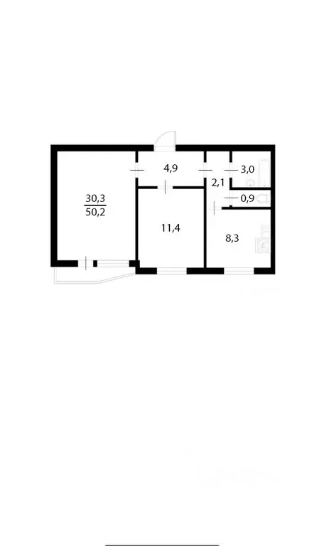 2-к кв. Свердловская область, Реж Заводская ул., 8к1 (52.0 м) - Фото 2
