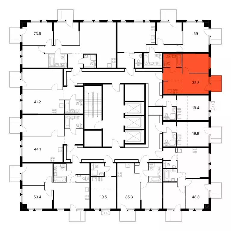 2-к кв. Приморский край, Владивосток ул. Архангельская, 23к1 (32.3 м) - Фото 1