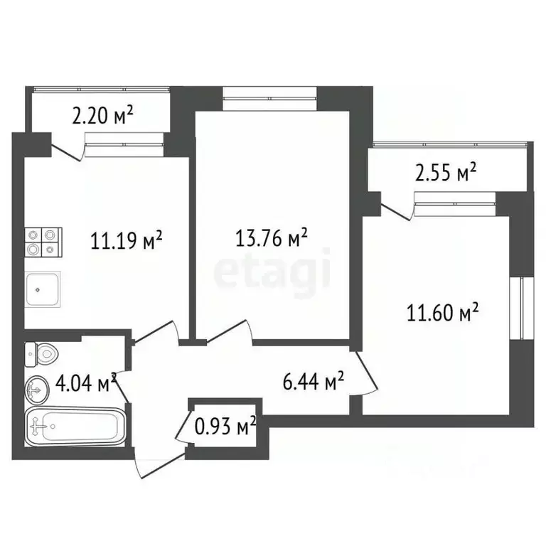 2-к кв. Воронежская область, Воронеж ул. Независимости, 78к2 (50.3 м) - Фото 2
