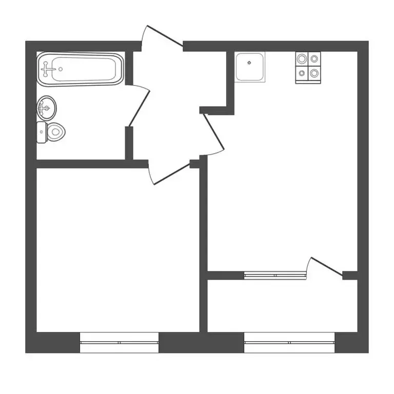 1-комнатная квартира: Тюмень, Газопромысловая улица, 1к2 (41 м) - Фото 1