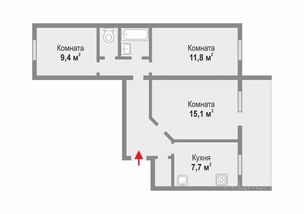 3-к кв. Свердловская область, Екатеринбург Елизавет жилрайон, ул. ... - Фото 0