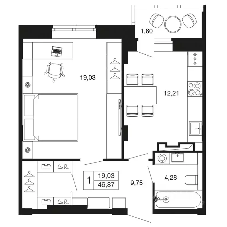 1-к кв. Московская область, Апрелевка Наро-Фоминский городской округ, ... - Фото 1