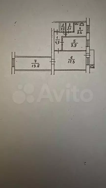 3-к. квартира, 54,8 м, 9/9 эт. - Фото 0