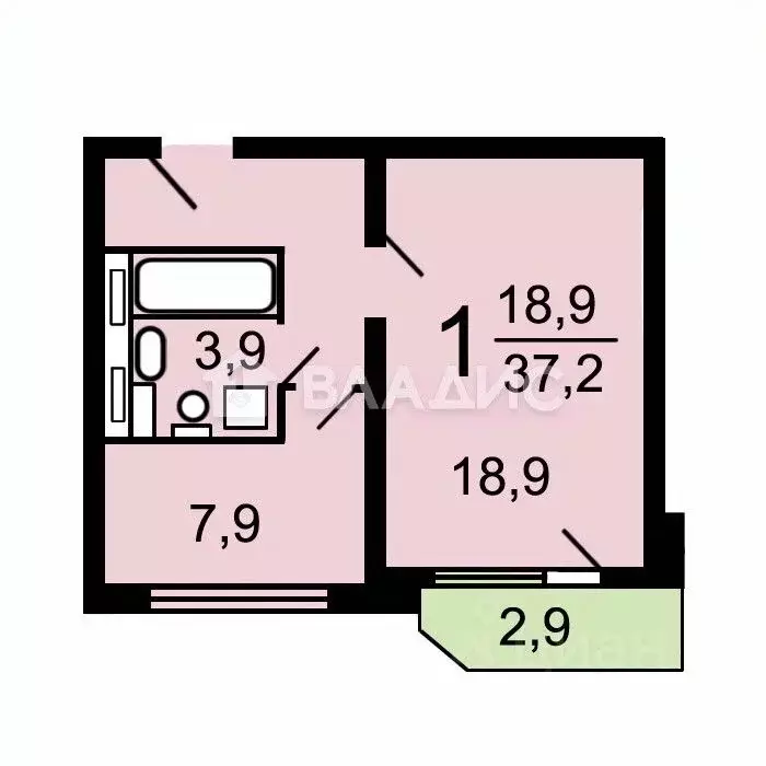 1-к кв. Москва Стартовая ул., 9К1 (37.2 м) - Фото 1