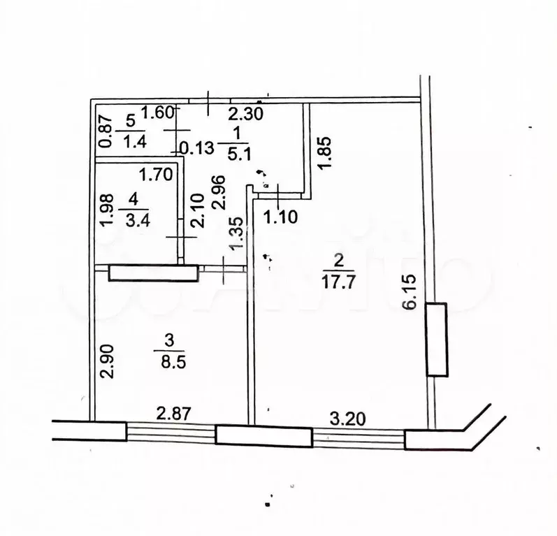 1-к. квартира, 36,1 м, 9/9 эт. - Фото 0