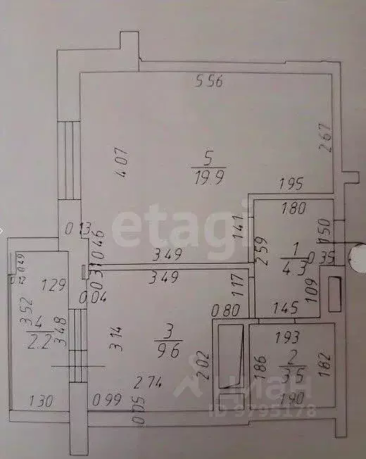 1-к кв. Татарстан, Казань просп. Победы, 139к1 (35.4 м) - Фото 2