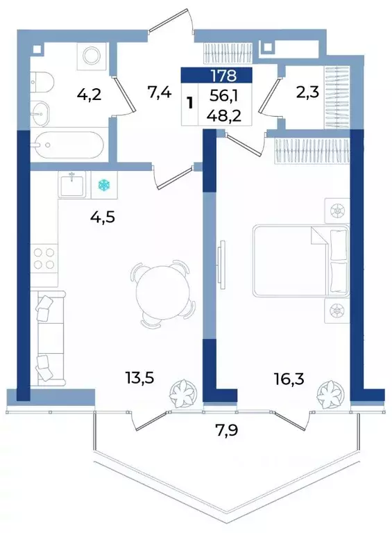 1-к кв. Крым, Алушта ул. Октябрьская, 10 (56.1 м) - Фото 1