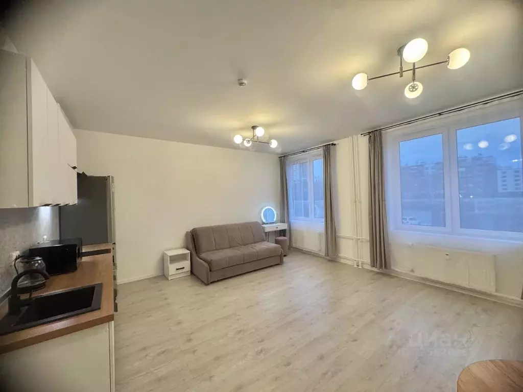 Студия Санкт-Петербург наб. Реки Каменки, 7к3 (34.0 м) - Фото 2