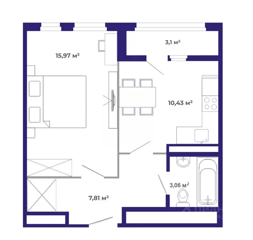 1-к кв. Иркутская область, Иркутский муниципальный округ, Маркова рп, ... - Фото 0