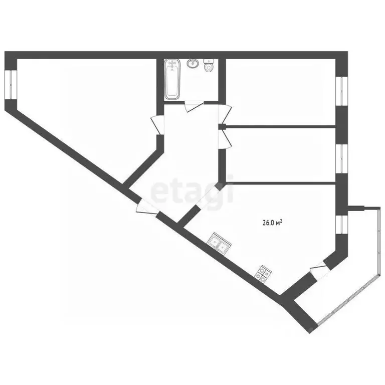 3-к кв. Тюменская область, Тюмень Амурская ул., 39 (76.3 м) - Фото 0