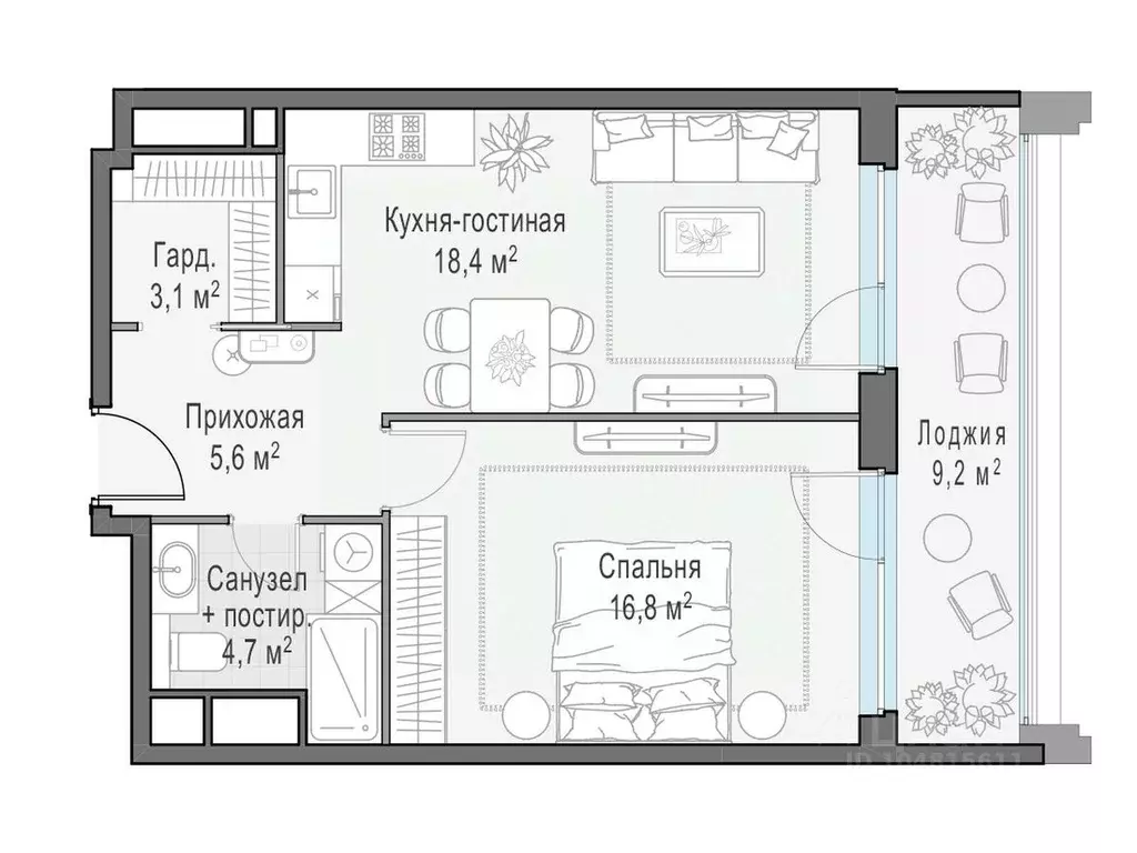 2-к кв. Москва ул. Виктора Маслова, 2 (54.1 м) - Фото 0