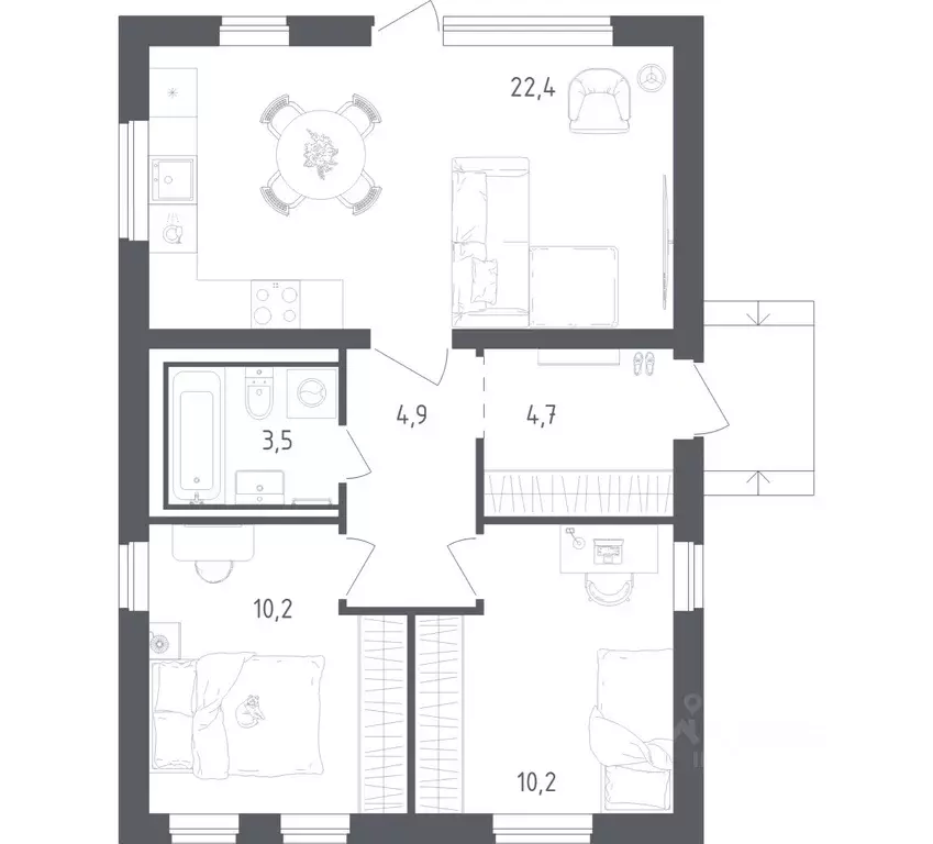 Дом в Московская область, Пушкинский городской округ, с. Семеновское  ... - Фото 1