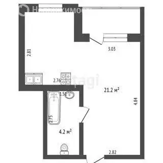 Квартира-студия: Муром, Карачаровское шоссе, 17 (25.4 м) - Фото 0