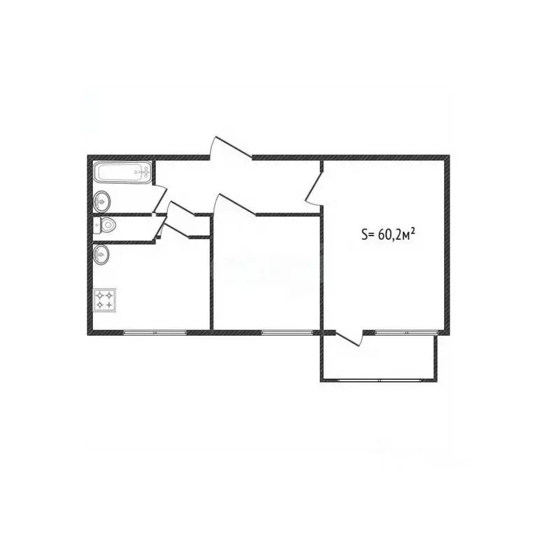 2-к кв. Брянская область, Брянск Московский просп., 148 (60.2 м) - Фото 2