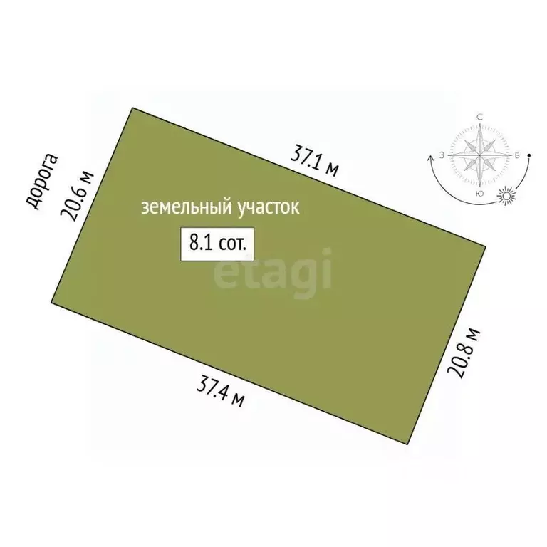 Участок в Тюменская область, Тюмень Зауралец СНТ, ул. Медиков (8.13 ... - Фото 1