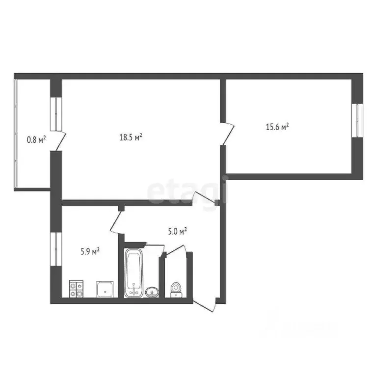 2-к кв. Краснодарский край, Новороссийск Днестровская ул., 2 (44.0 м) - Фото 1