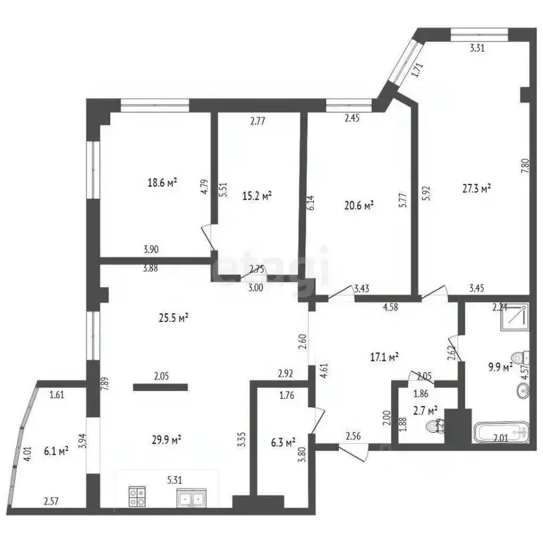 4-к кв. Орловская область, Орел Красноармейская ул., 1 (175.6 м) - Фото 1