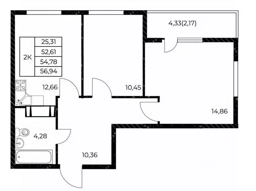 2-к кв. Ростовская область, Ростов-на-Дону Звезда Столицы 2 жилой ... - Фото 0