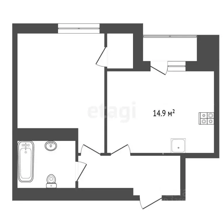 2-к кв. Москва Новочеремушкинская ул., 27 (45.1 м) - Фото 1