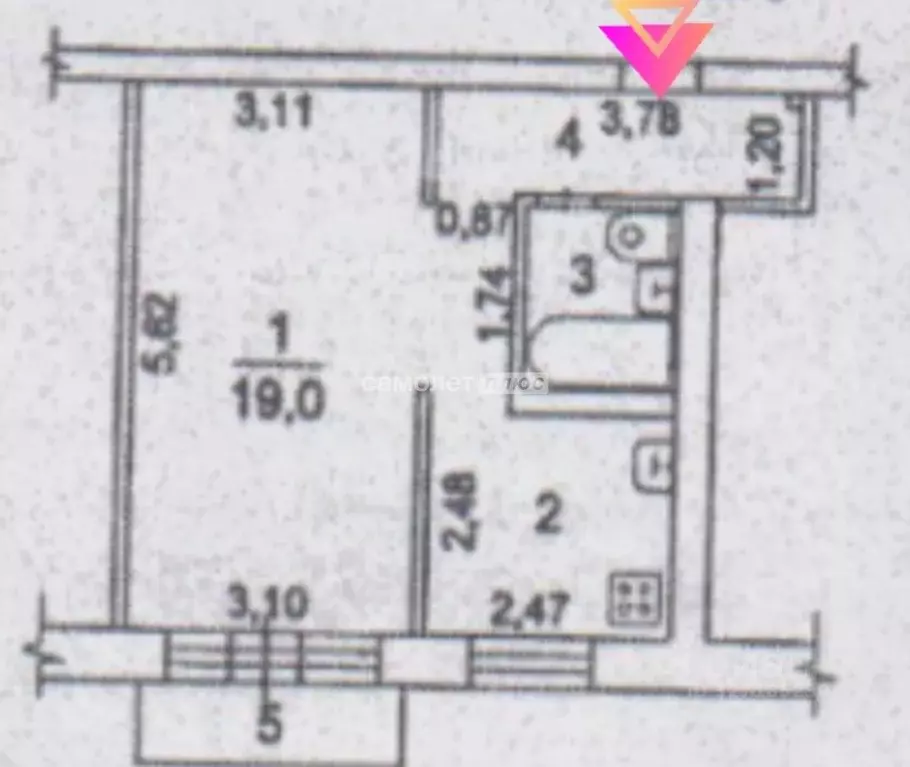 1-к кв. Московская область, Электросталь ул. Мира, 30а (33.0 м) - Фото 2