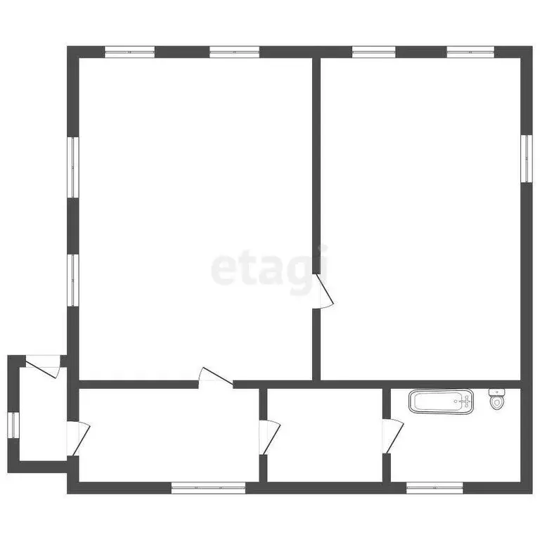 Дом в село Кичигино, Пионерская улица (50.6 м) - Фото 1